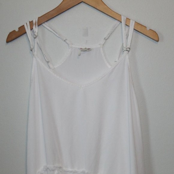 Intimately Free People Tattered Up Shredded Trim Slip Dress White Medium H12845 - Picture 4 of 11